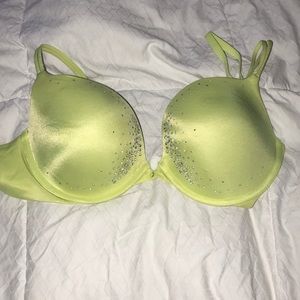 Victoria’s Secret yellow neon rhinestone bra 36D